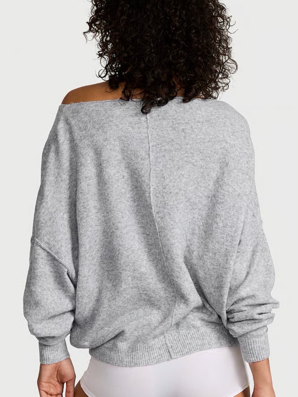 Victoria Secret Boatneck Gray Women's Sweater - Picture 2 of 6